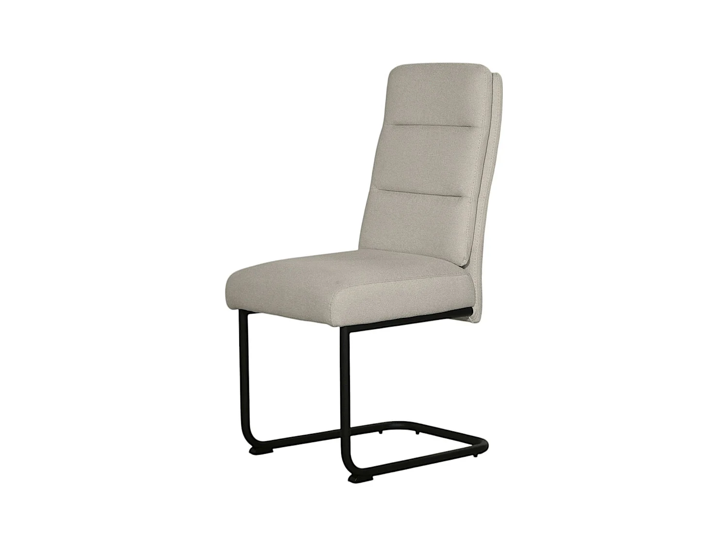 Chaise à dossier haut en tissu beige (lot de 2) LOMBARDIE