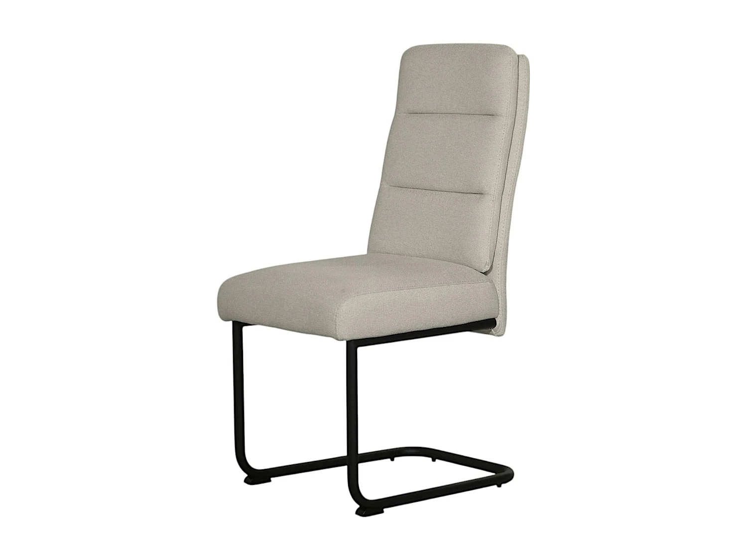 Chaise à dossier haut en tissu beige (lot de 2) LOMBARDIE