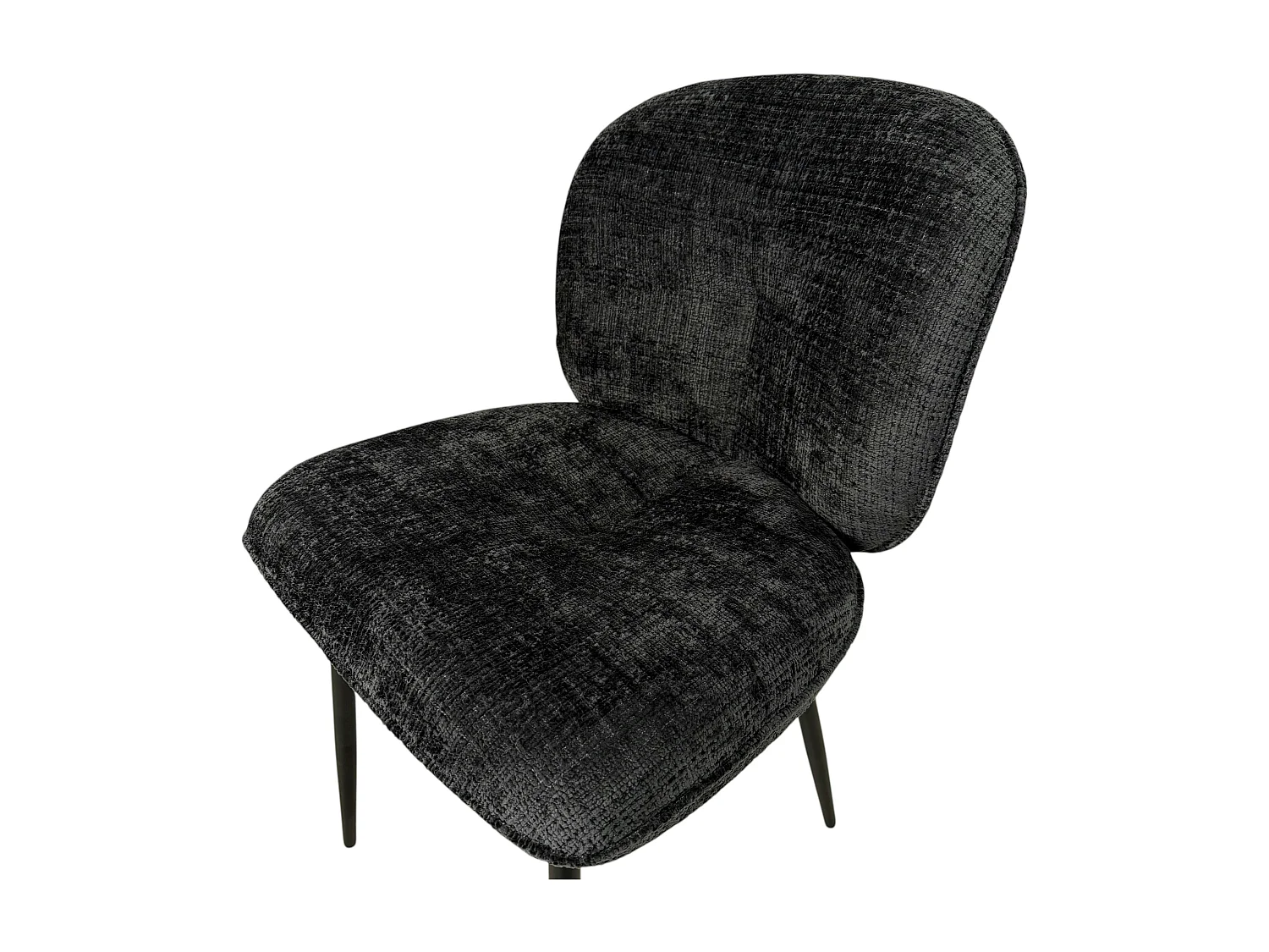 Chaise cosy en tissu noir (lot de 2) IENA
