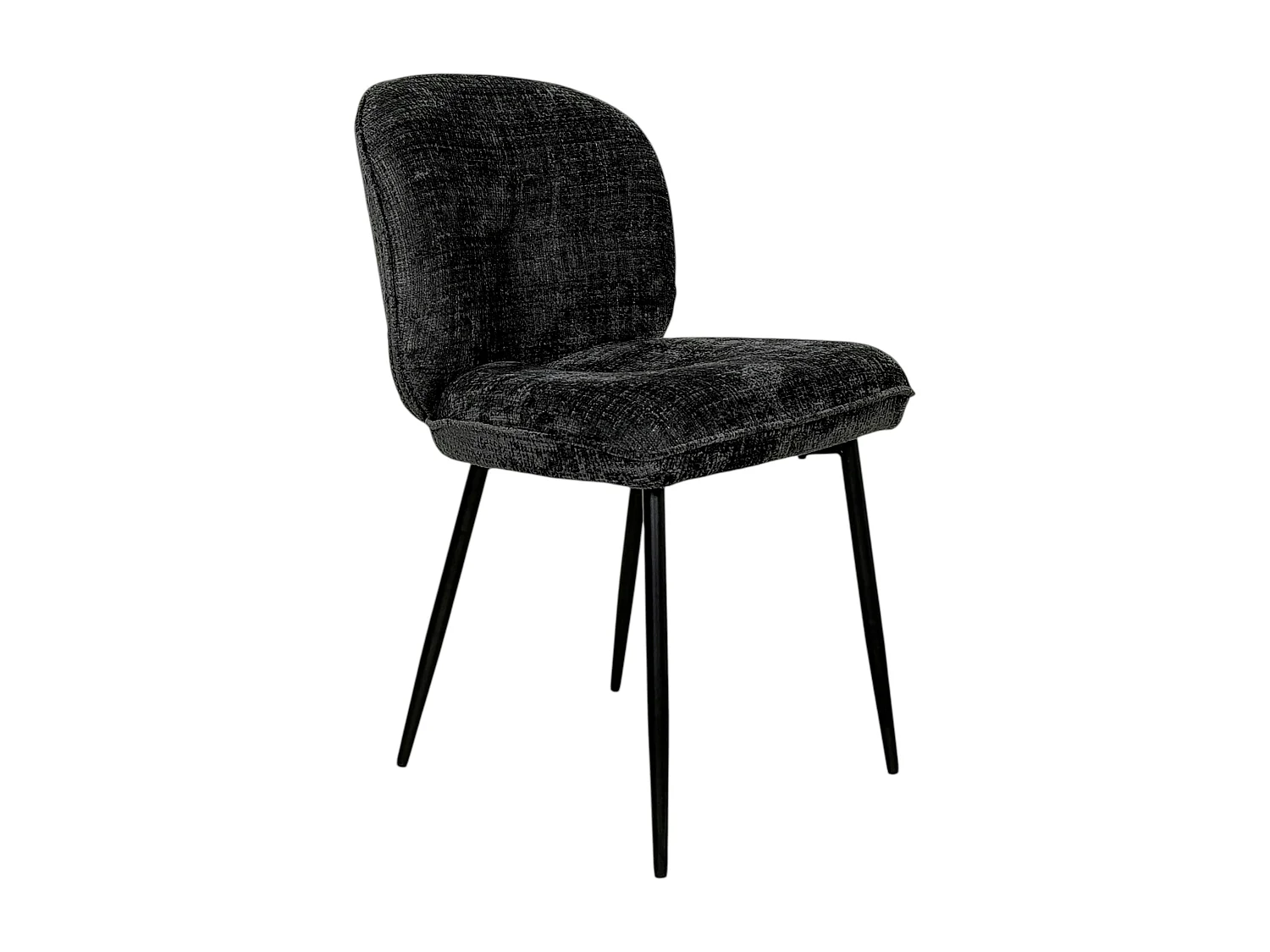 Chaise cosy en tissu noir (lot de 2) IENA