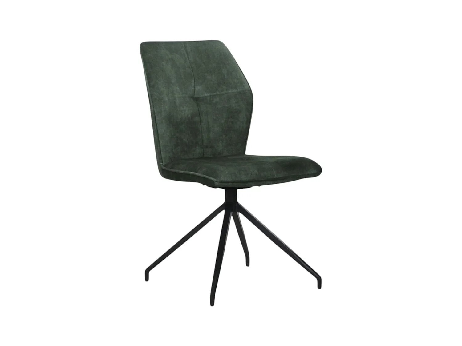 Chaise pivotante vert en velours patiné avec poignée (lot de 2) LOMBARDIE
