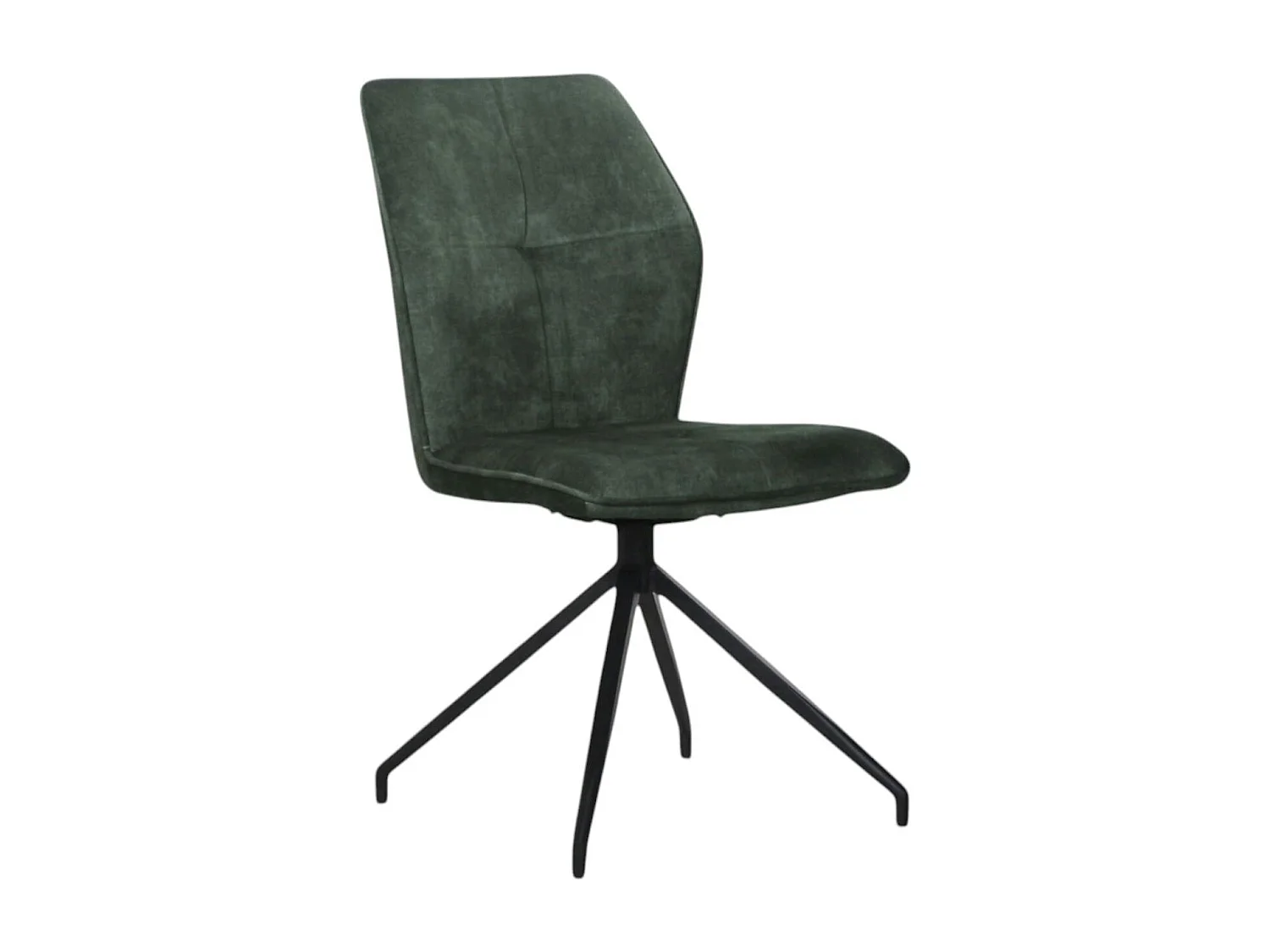 Chaise pivotante vert en velours patiné avec poignée (lot de 2) LOMBARDIE