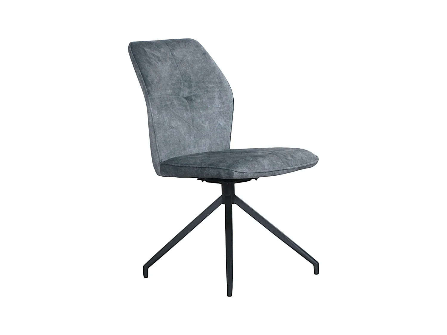 Chaise pivotante bleue en velours patiné avec poignée (lot de 2) LOMBARDIE
