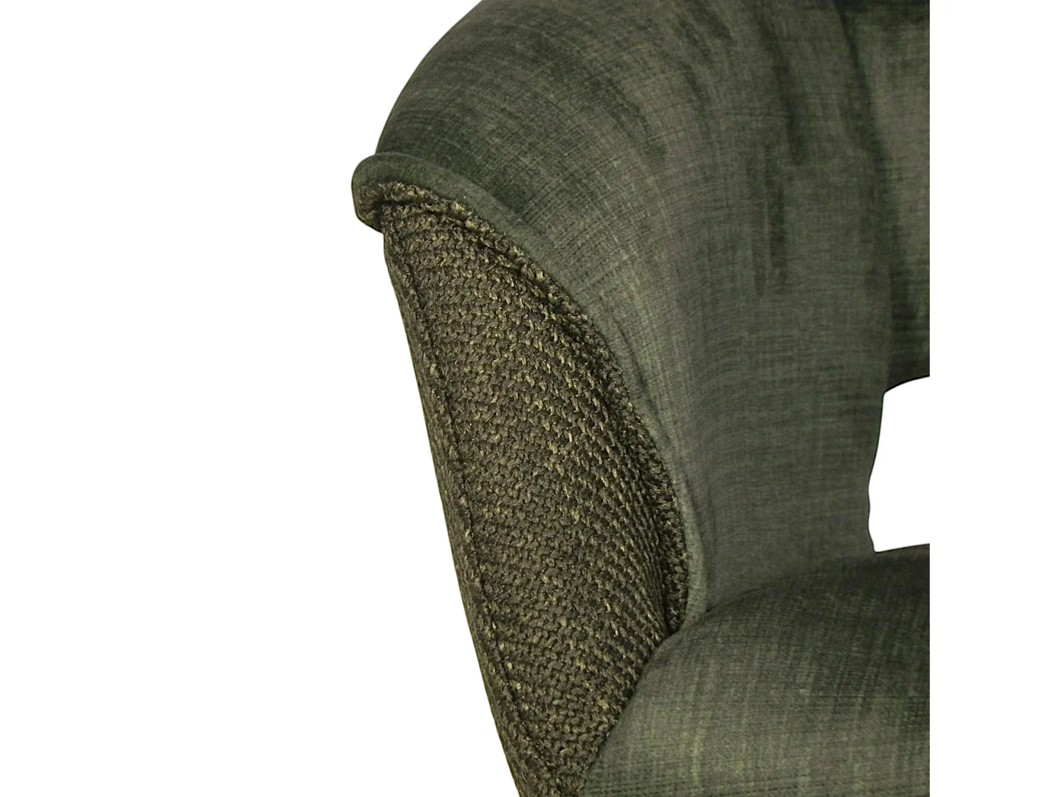 Fauteuil pivotant bi-matière, couleur verte (lot de 2) IENA