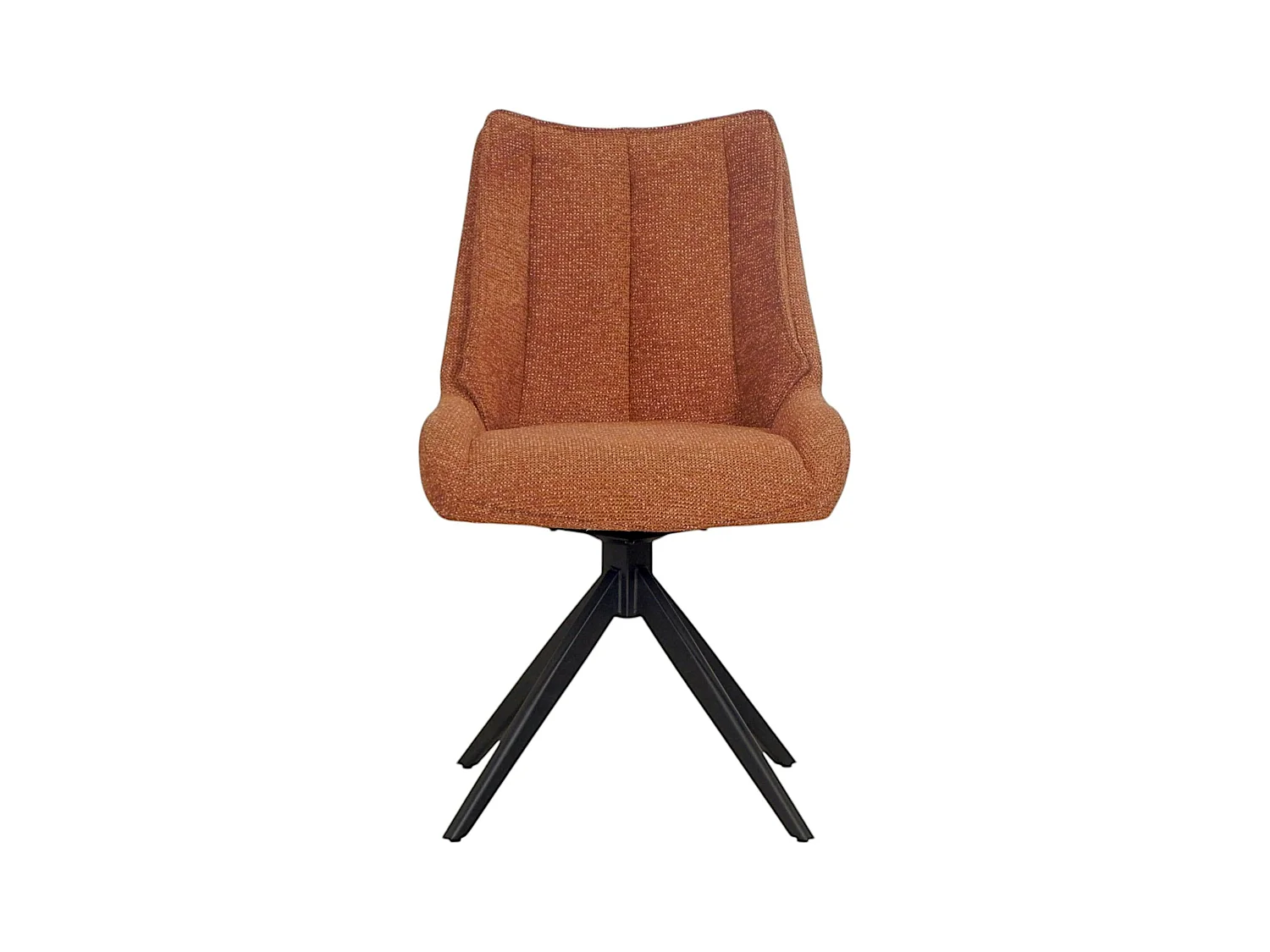 Chaise terracotta pivotante en velours texturé (lot de 2) IENA