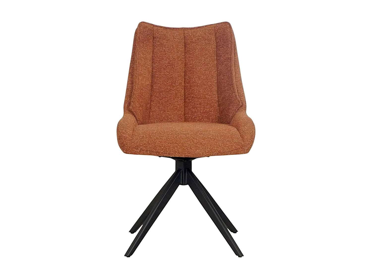 Chaise terracotta pivotante en velours texturé (lot de 2) IENA