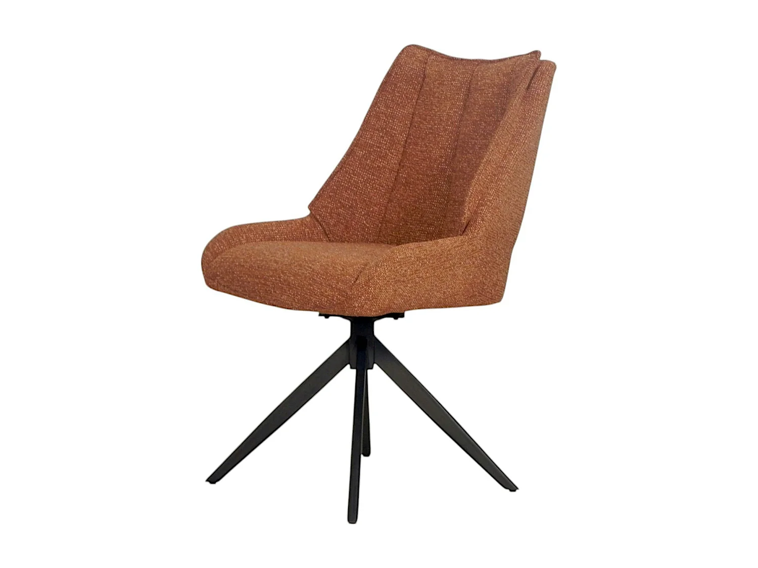 Chaise terracotta pivotante en velours texturé (lot de 2) IENA