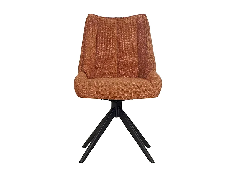 Chaise terracotta pivotante en velours texturé (lot de 2) IENA