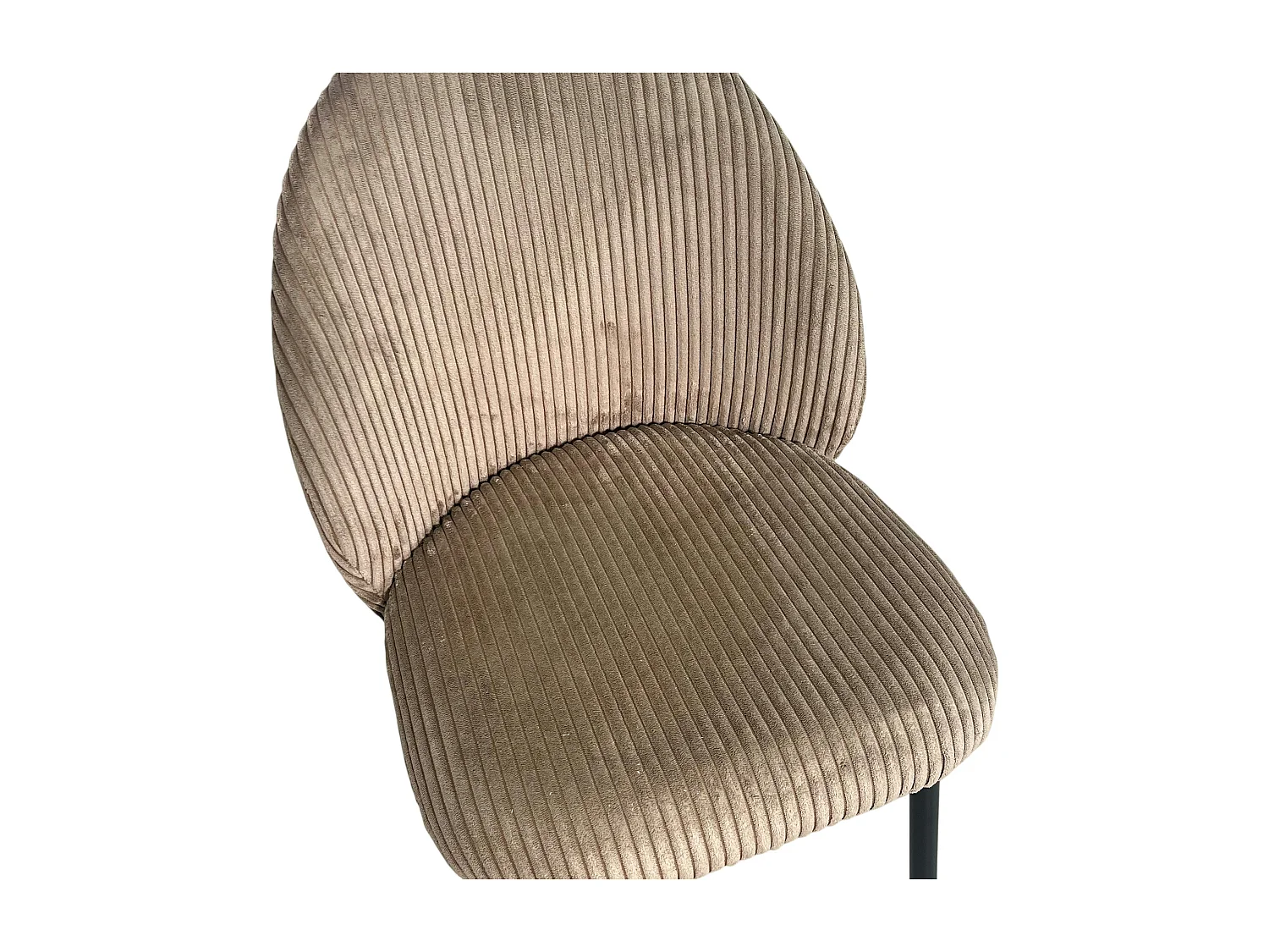 Chaise en tissu côtelé taupe (lot de 2) IENA