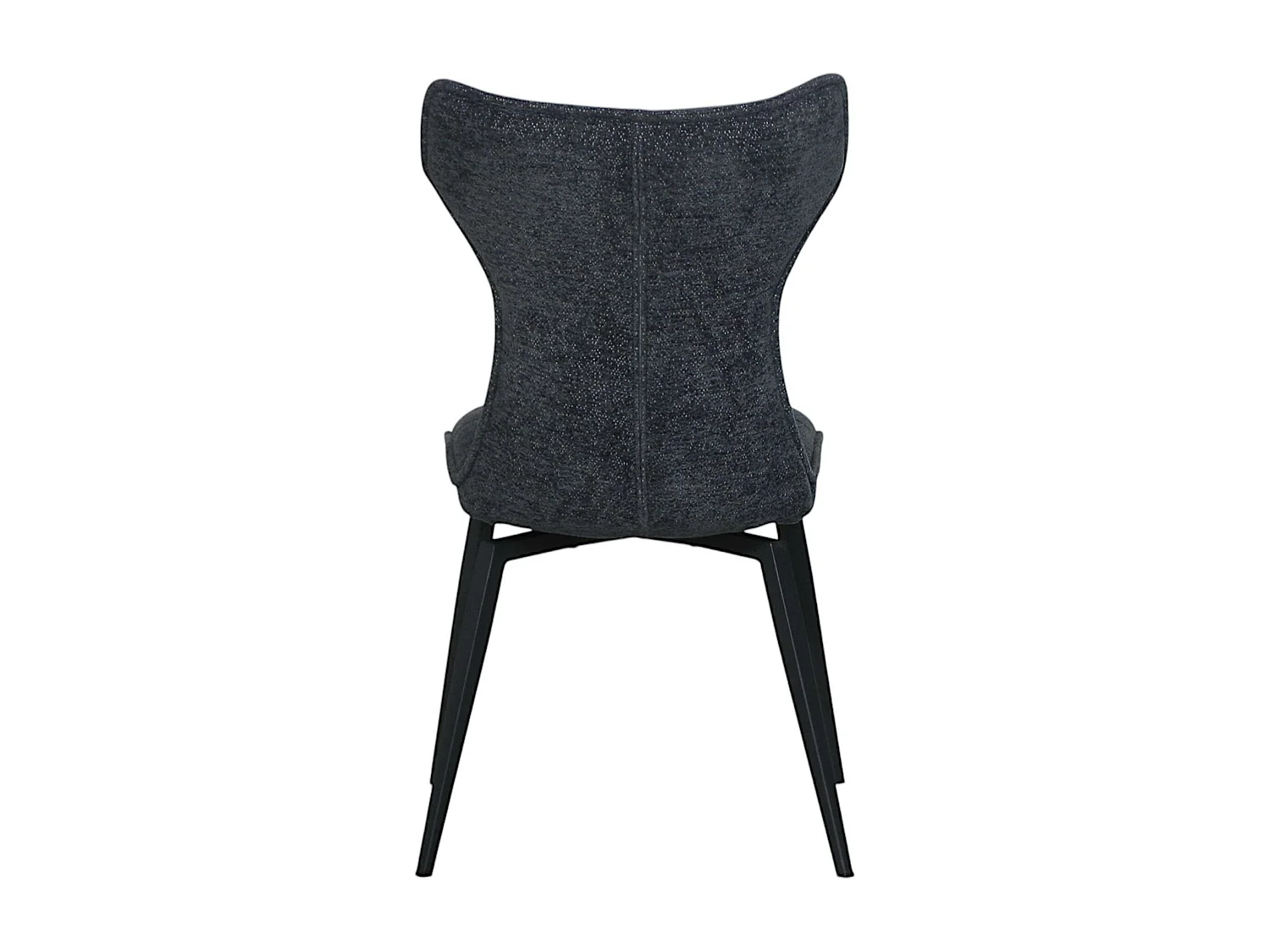 Chaise anthracite pivotante en velours avec passepoil (lot de 2) LOMBARDIE