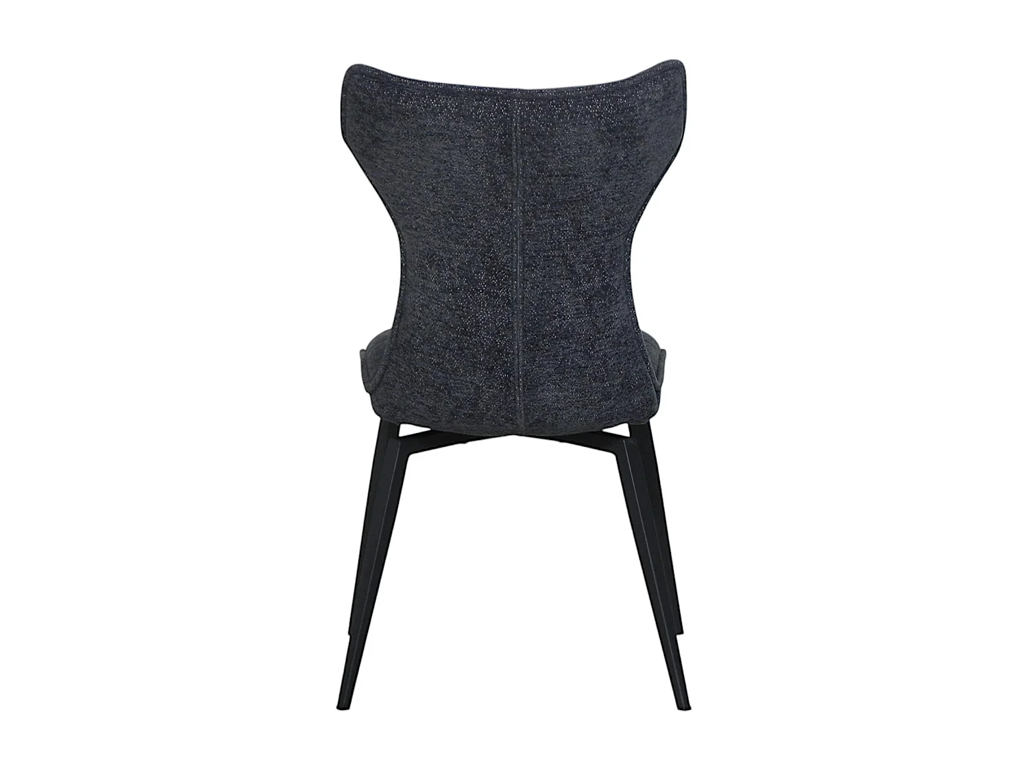 Chaise anthracite pivotante en velours avec passepoil (lot de 2) LOMBARDIE