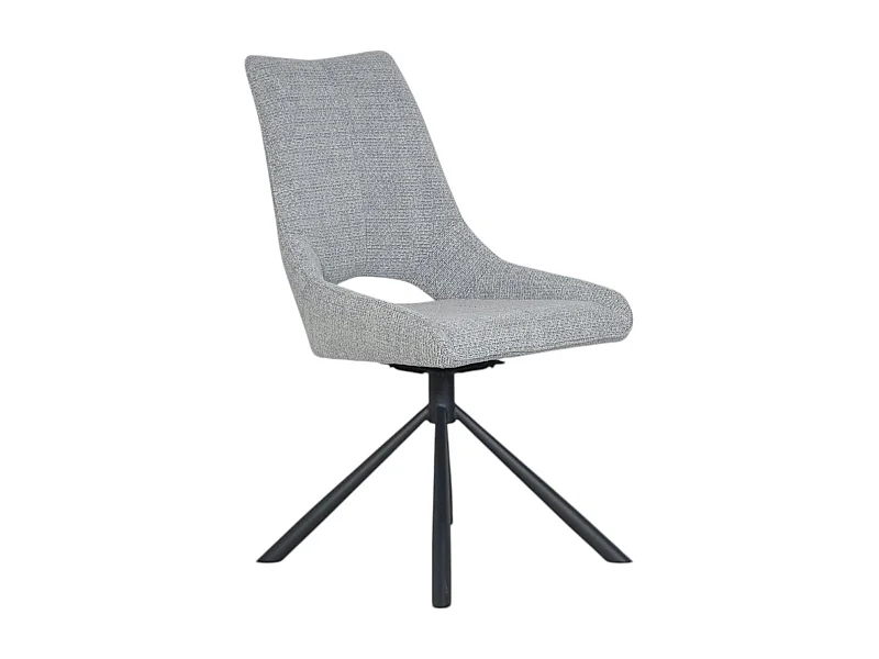 Chaise contemporaine pivotante grise (lot de 2) LIGURIE