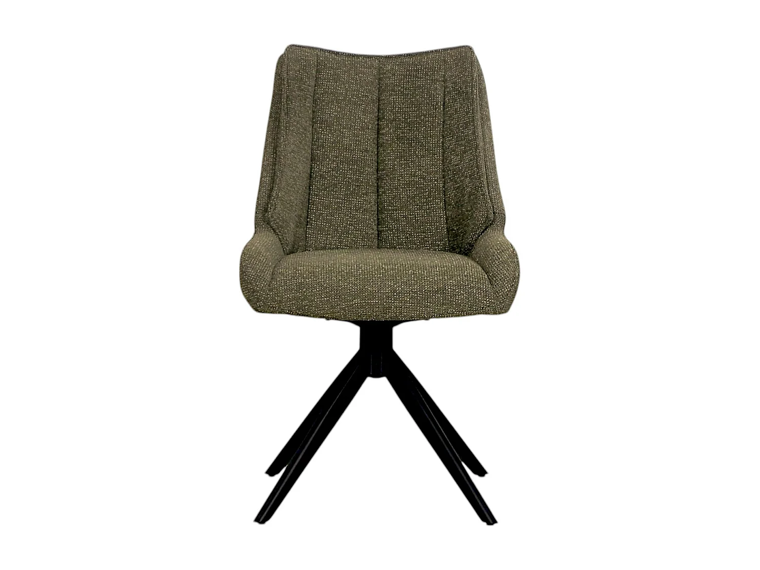 Chaise vert foncé pivotante en velours texturé (lot de 2) IENA