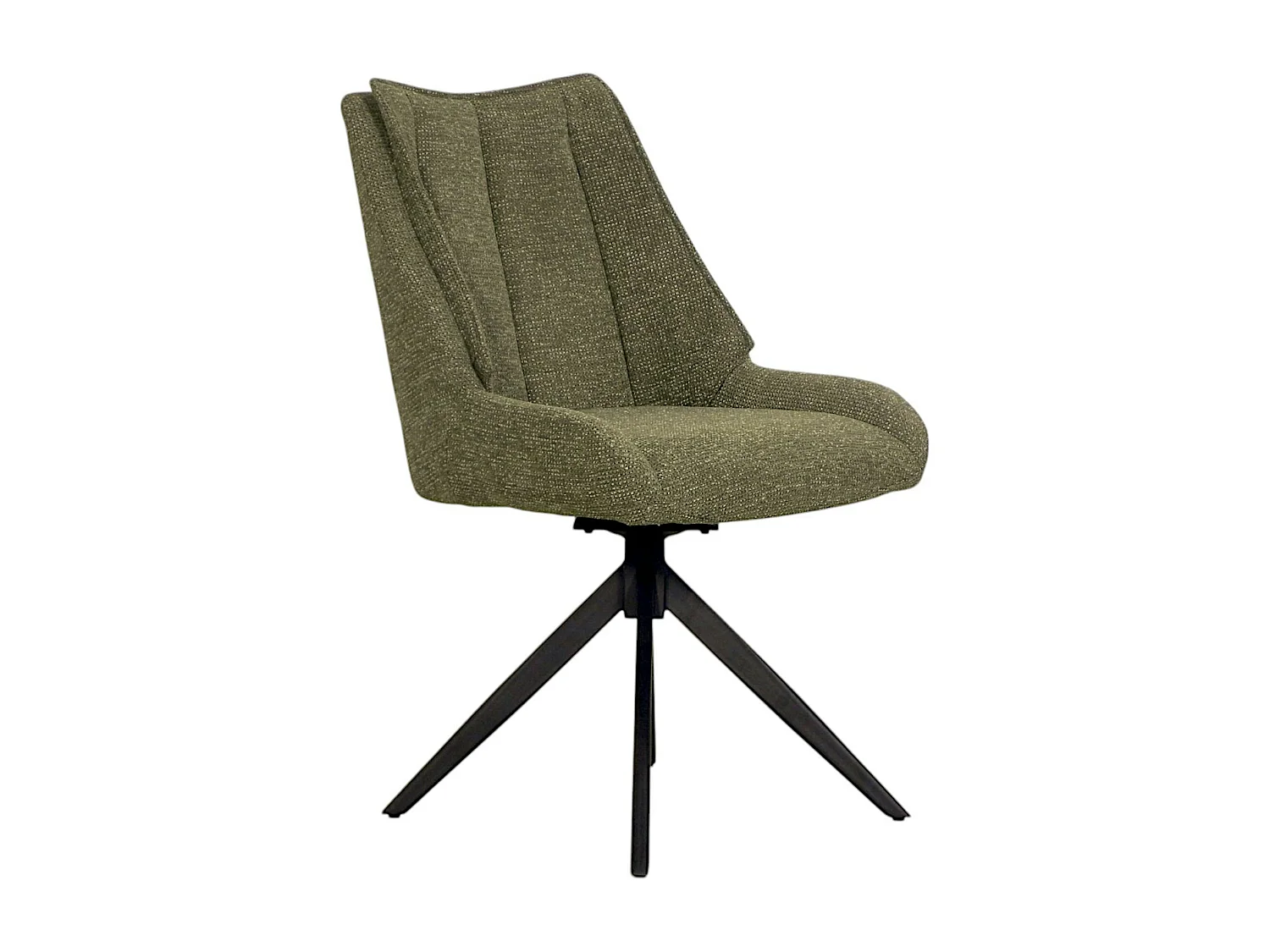 Chaise vert foncé pivotante en velours texturé (lot de 2) IENA