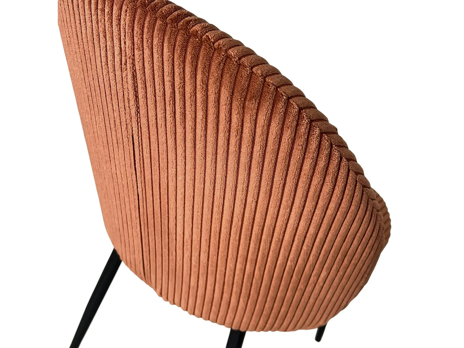 Chaise en tissu côtelé rouille (lot de 2) IENA