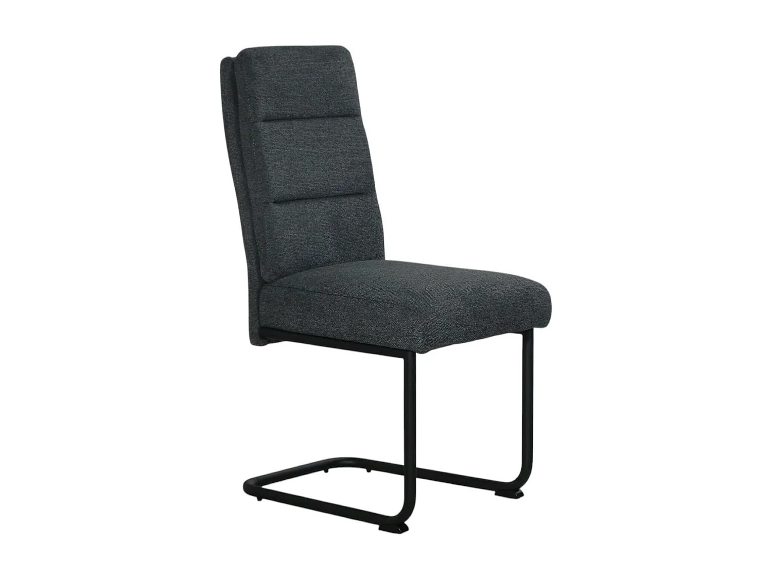 Chaise à dossier haut en tissu anthracite (lot de 2) LOMBARDIE