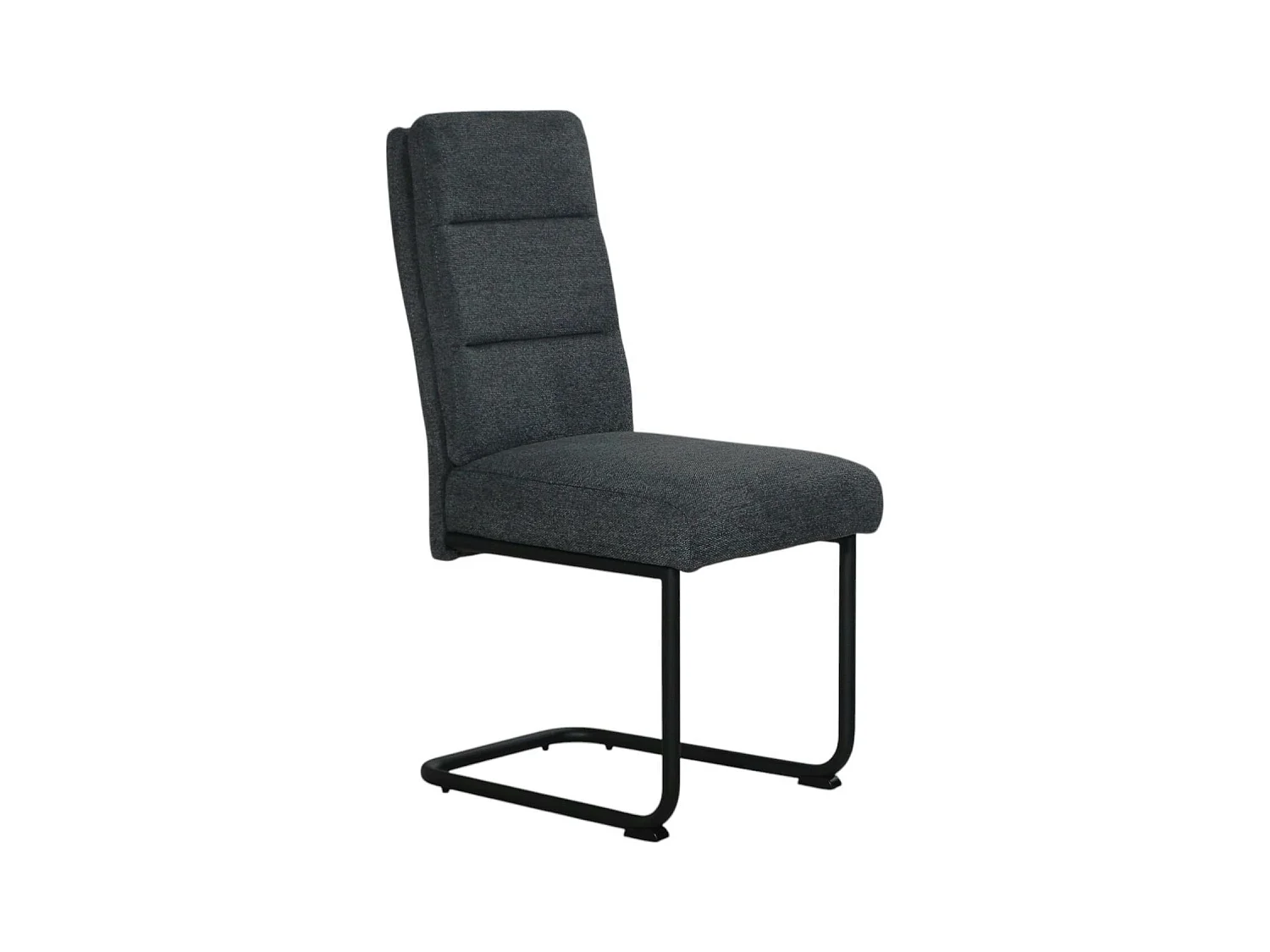 Chaise à dossier haut en tissu anthracite (lot de 2) LOMBARDIE