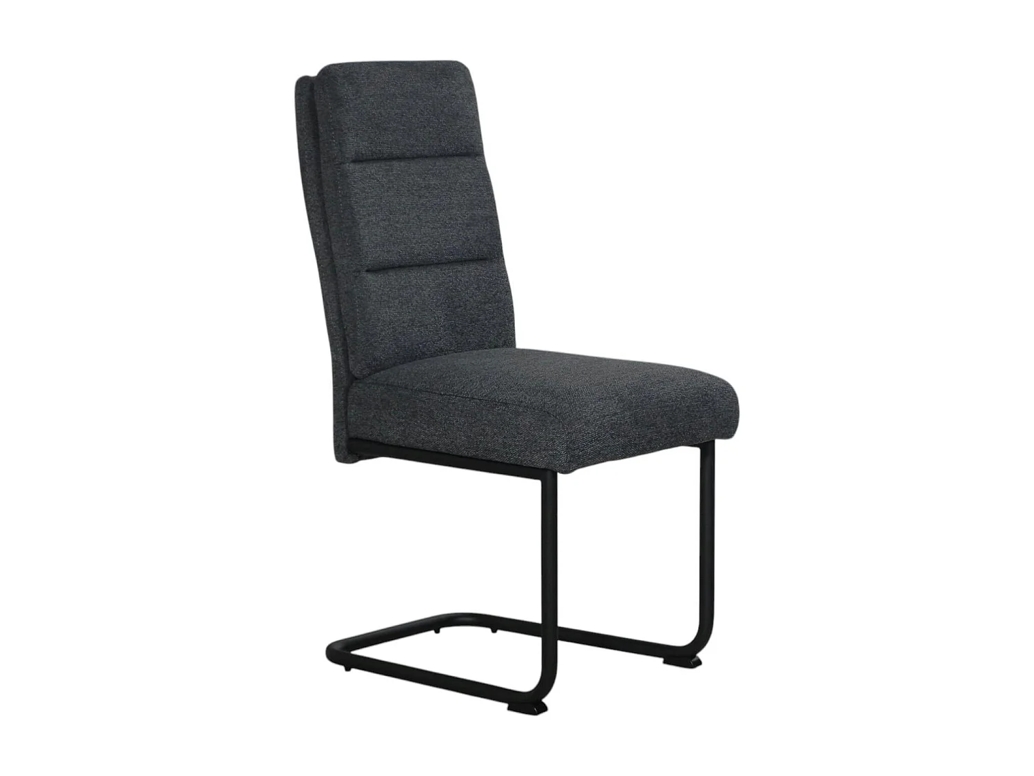 Chaise à dossier haut en tissu anthracite (lot de 2) LOMBARDIE