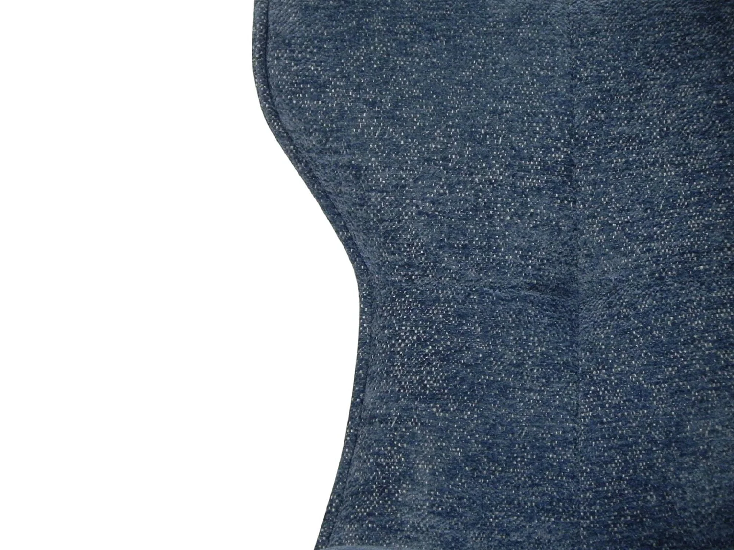 Chaise bleue pivotante en velours avec passepoil (lot de 2) LOMBARDIE