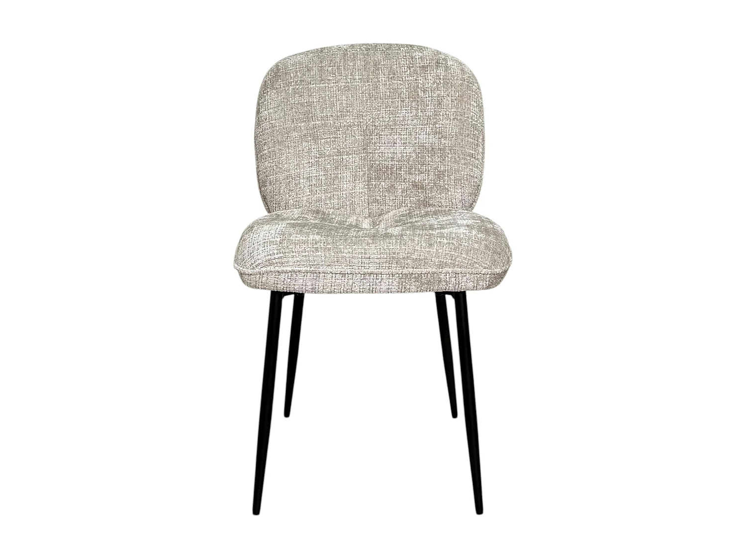 Chaise cosy en tissu beige (lot de 2) IENA