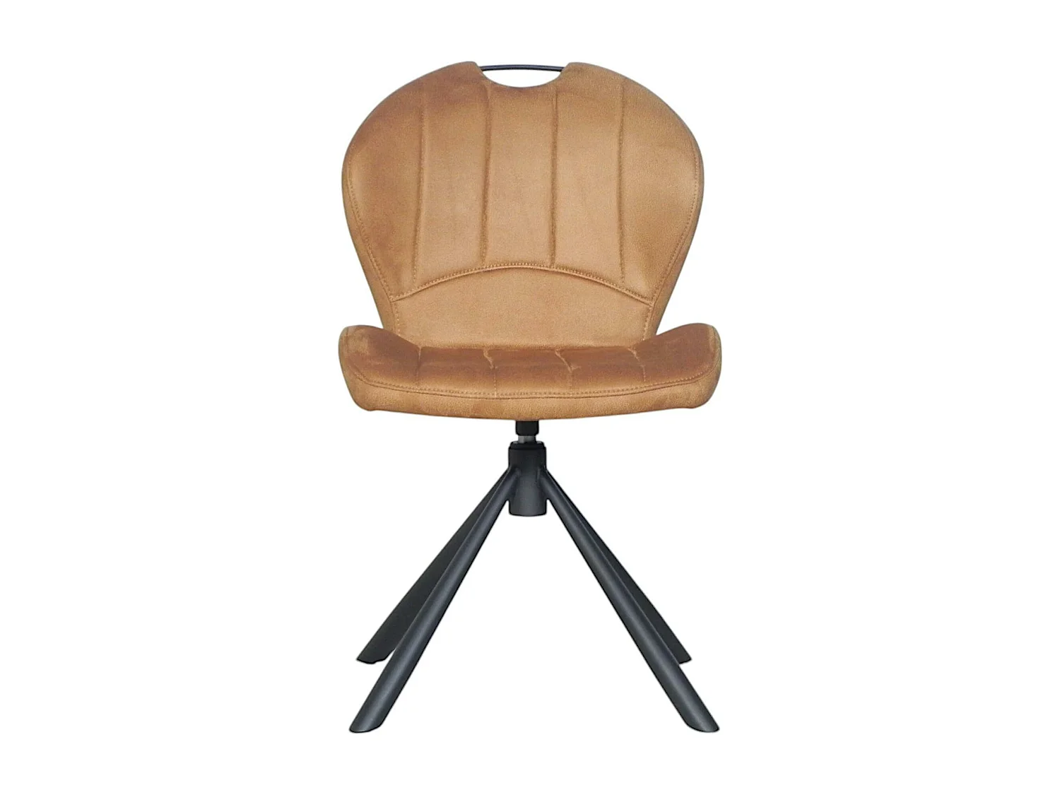 Chaise pivotante caramel avec dossier courbe, (lot de 2) LOMBARDIE