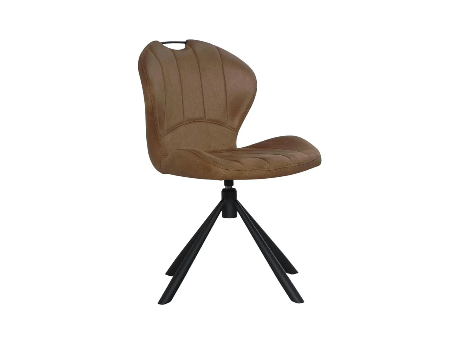 Chaise pivotante caramel avec dossier courbe, (lot de 2) LOMBARDIE