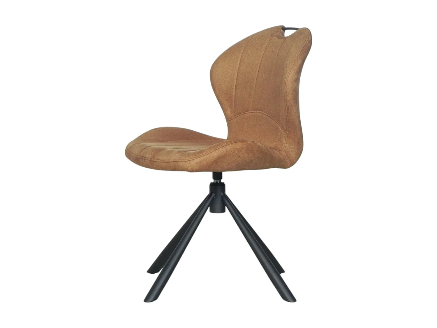 Chaise pivotante caramel avec dossier courbe, (lot de 2) LOMBARDIE