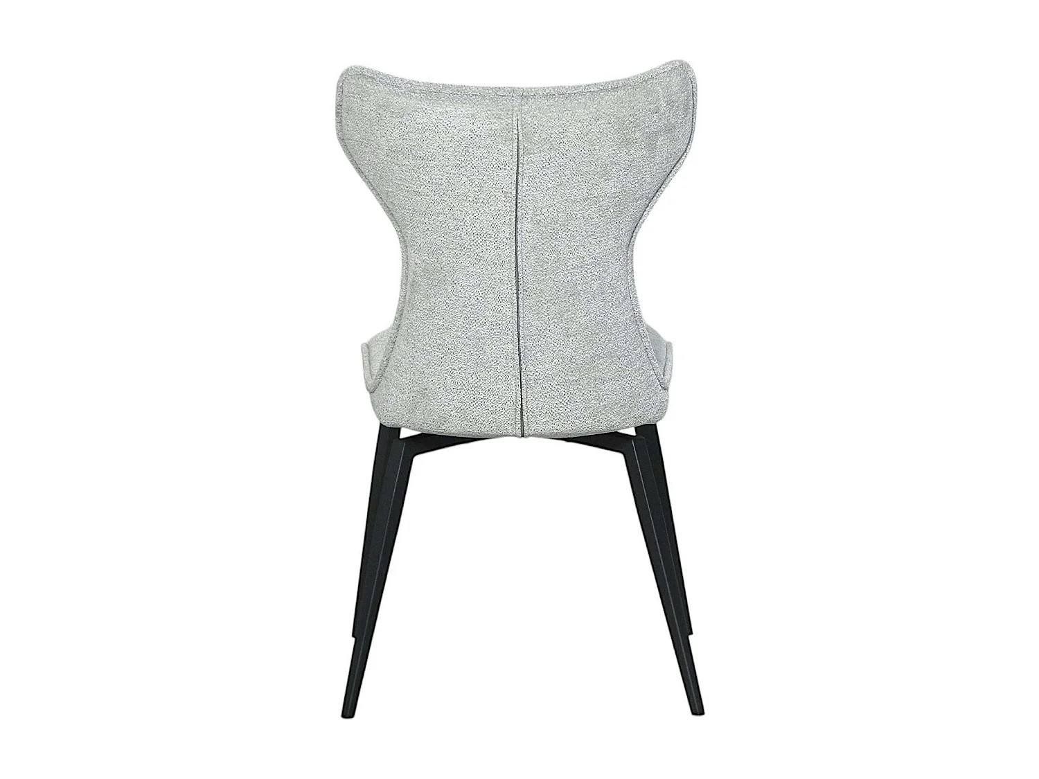 Chaise grise pivotante en velours avec passepoil (lot de 2) LOMBARDIE