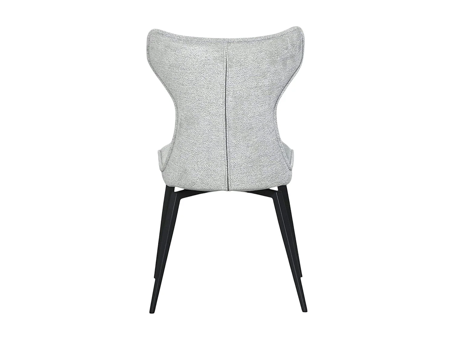 Chaise grise pivotante en velours avec passepoil (lot de 2) LOMBARDIE