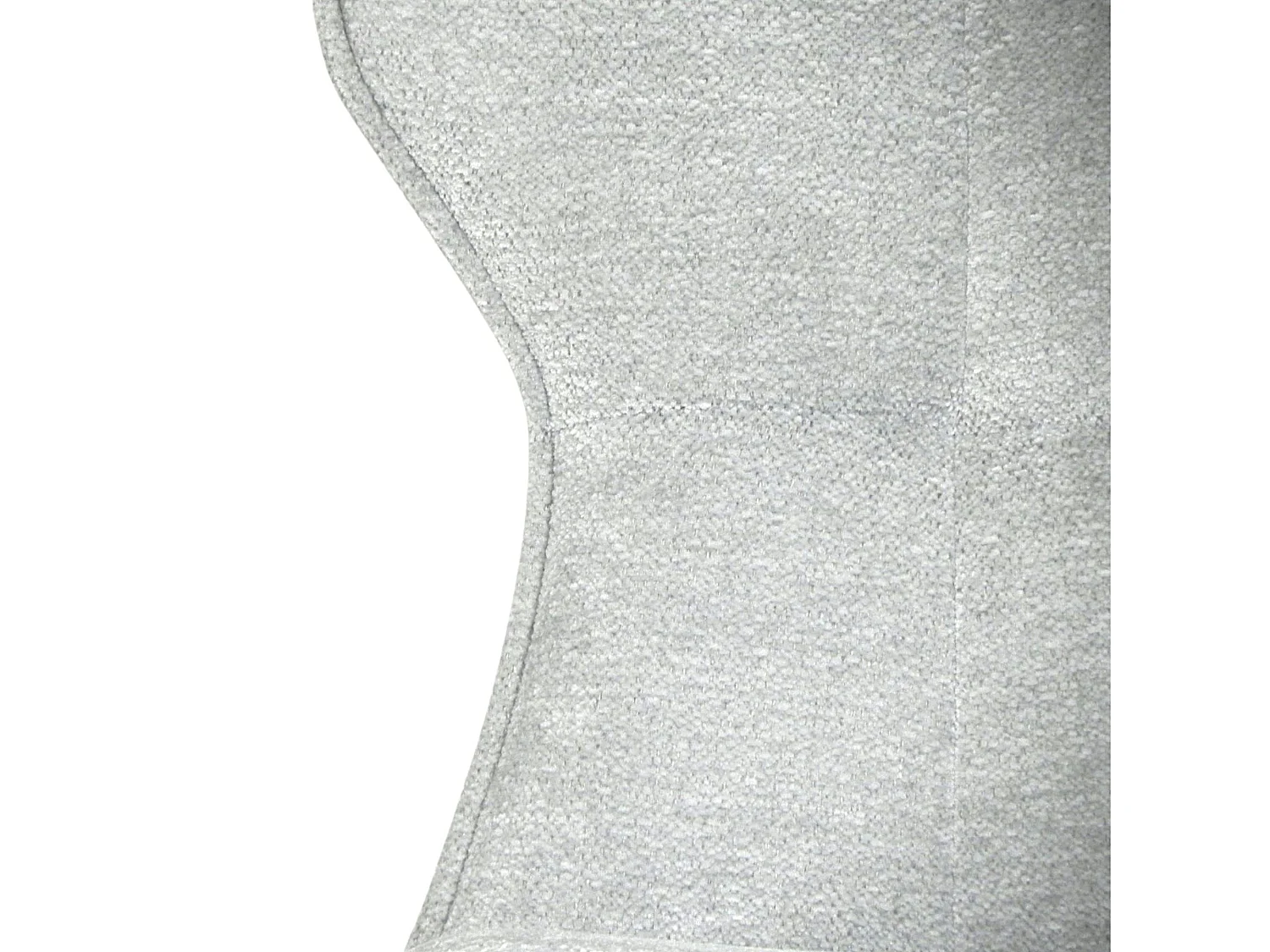 Chaise grise pivotante en velours avec passepoil (lot de 2) LOMBARDIE