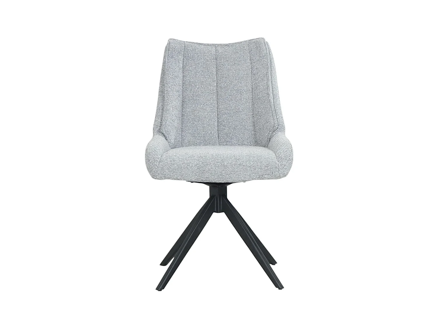 Chaise grise pivotante en velours texturé (lot de 2) IENA