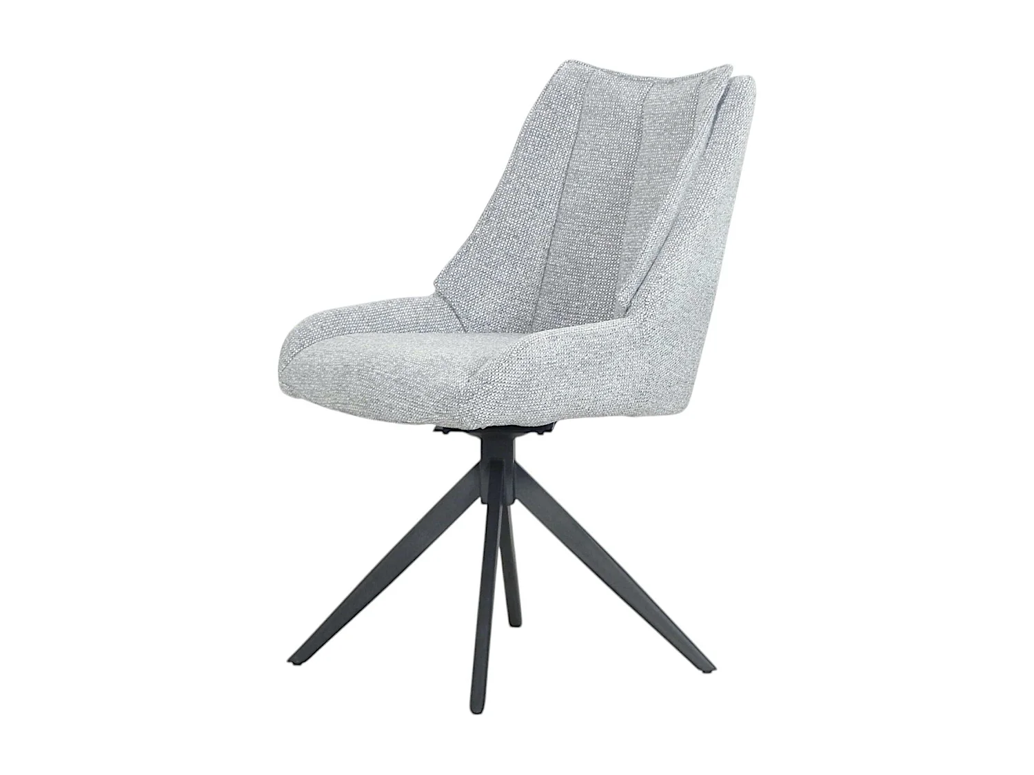 Chaise grise pivotante en velours texturé (lot de 2) IENA