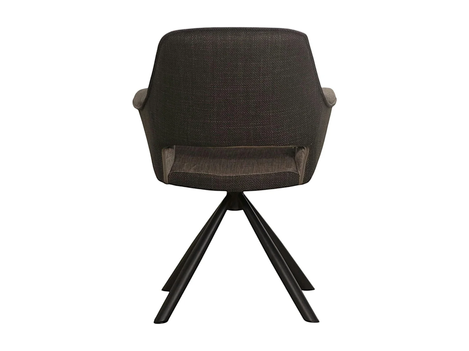 Fauteuil pivotant bi-matière, couleur taupe (lot de 2) IENA