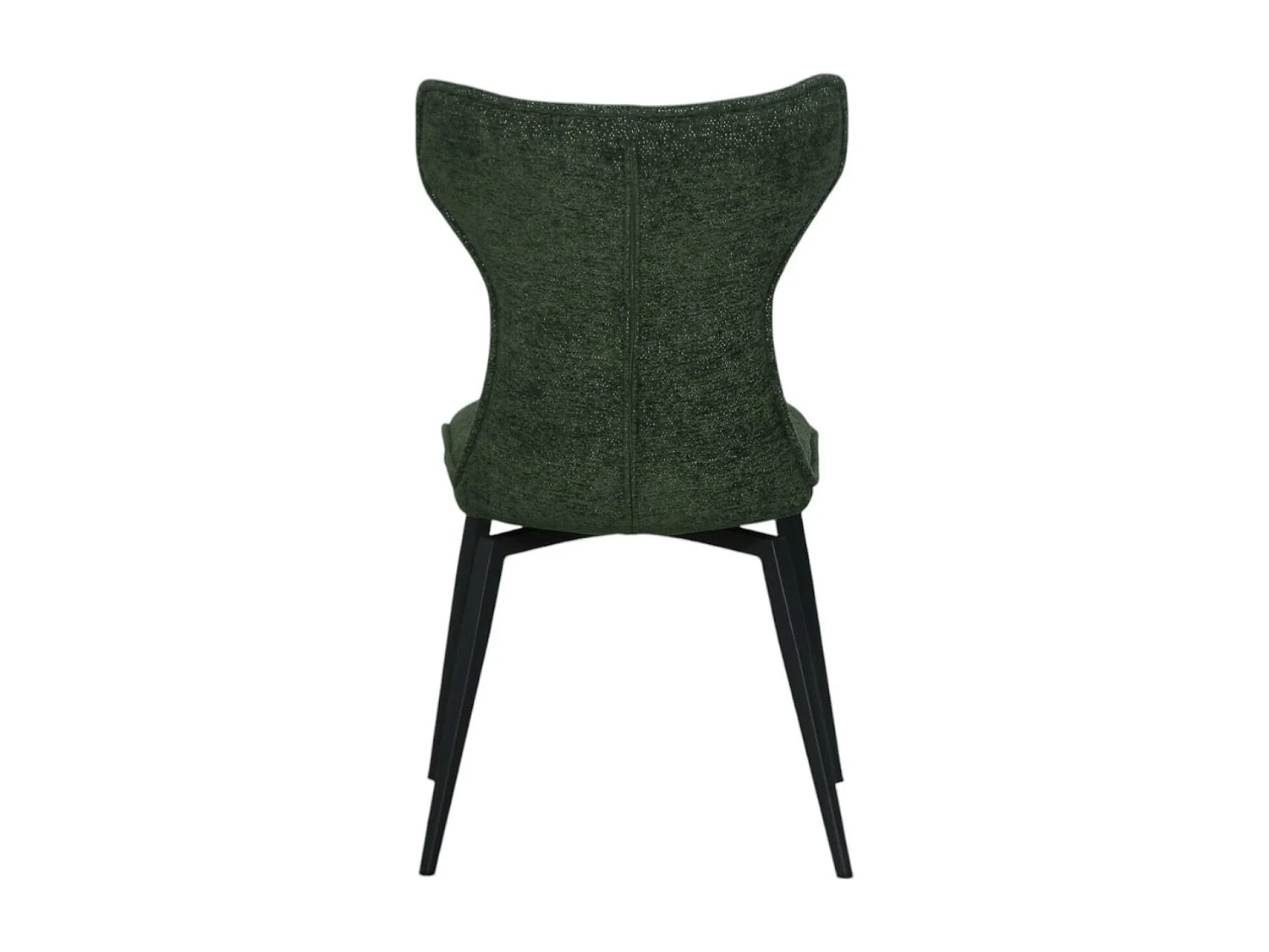 Chaise verte pivotante en velours avec passepoil (lot de 2) LOMBARDIE