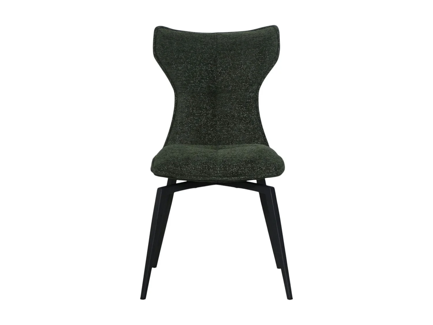 Chaise verte pivotante en velours avec passepoil (lot de 2) LOMBARDIE