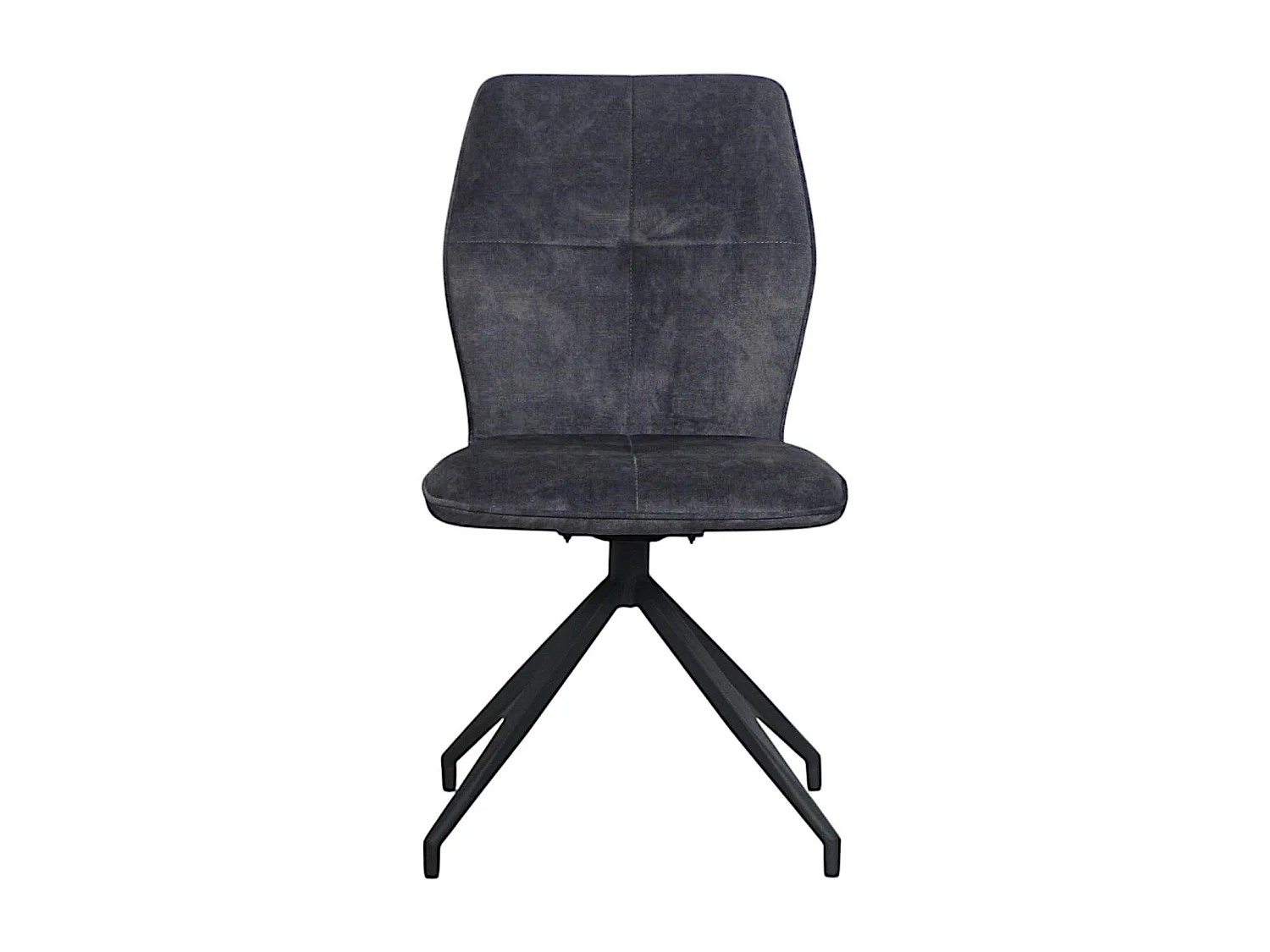 Chaise pivotante grise en velours patiné avec poignée (lot de 2) LOMBARDIE