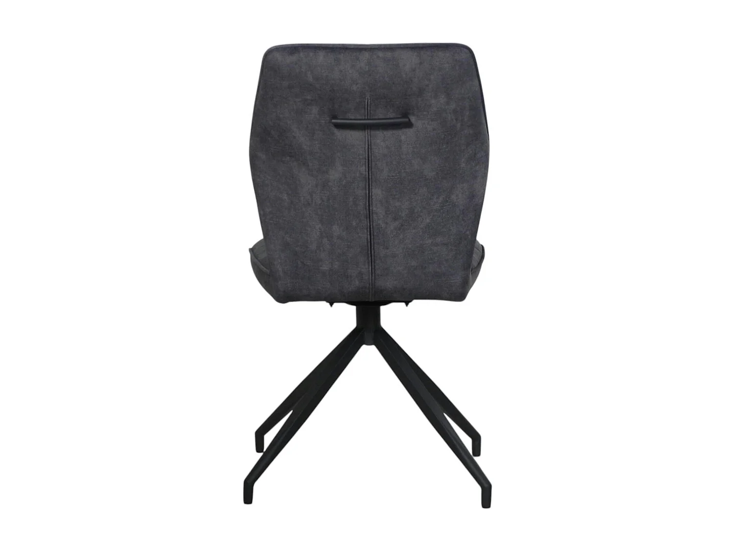 Chaise pivotante grise en velours patiné avec poignée (lot de 2) LOMBARDIE