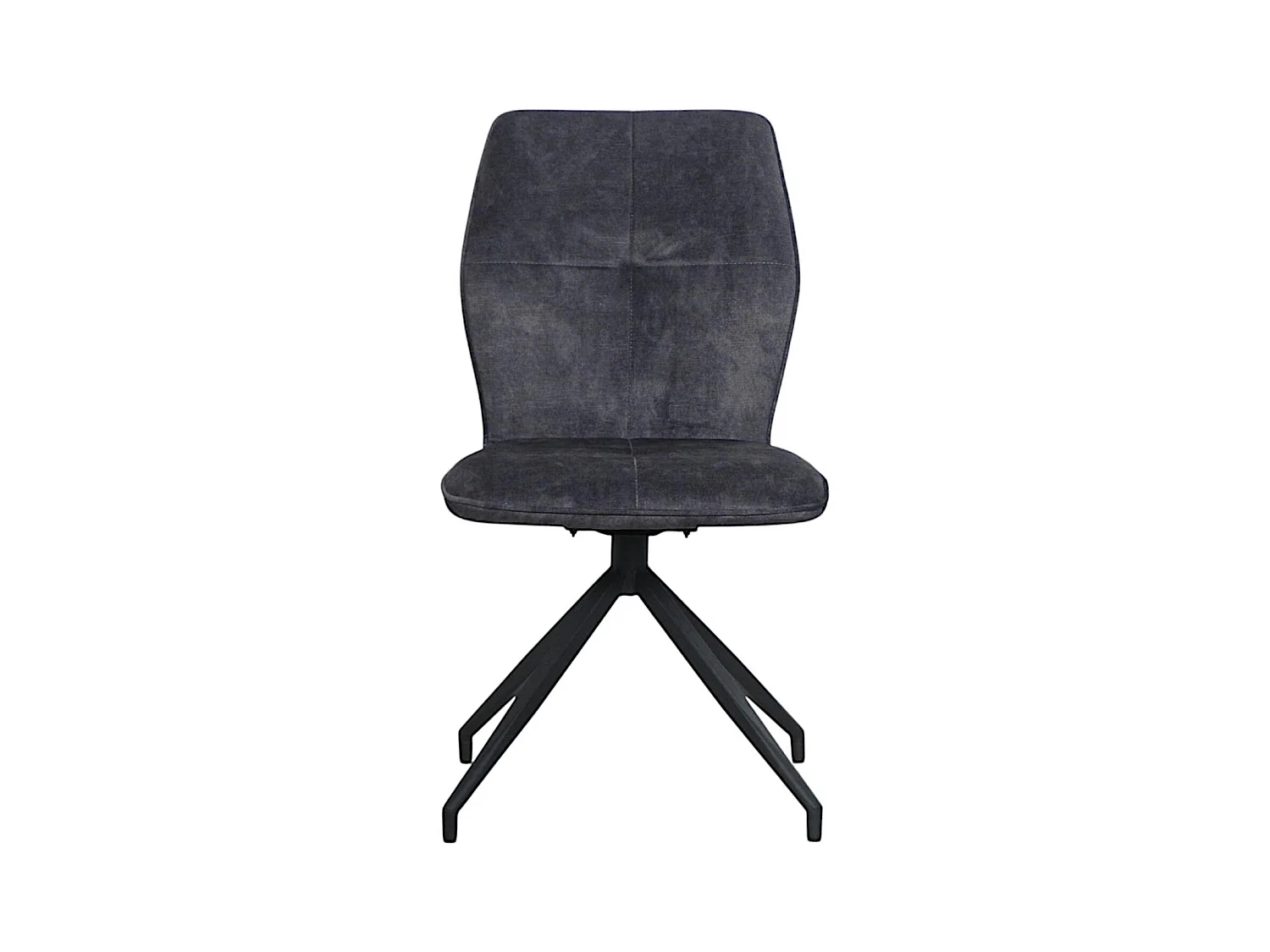 Chaise pivotante grise en velours patiné avec poignée (lot de 2) LOMBARDIE