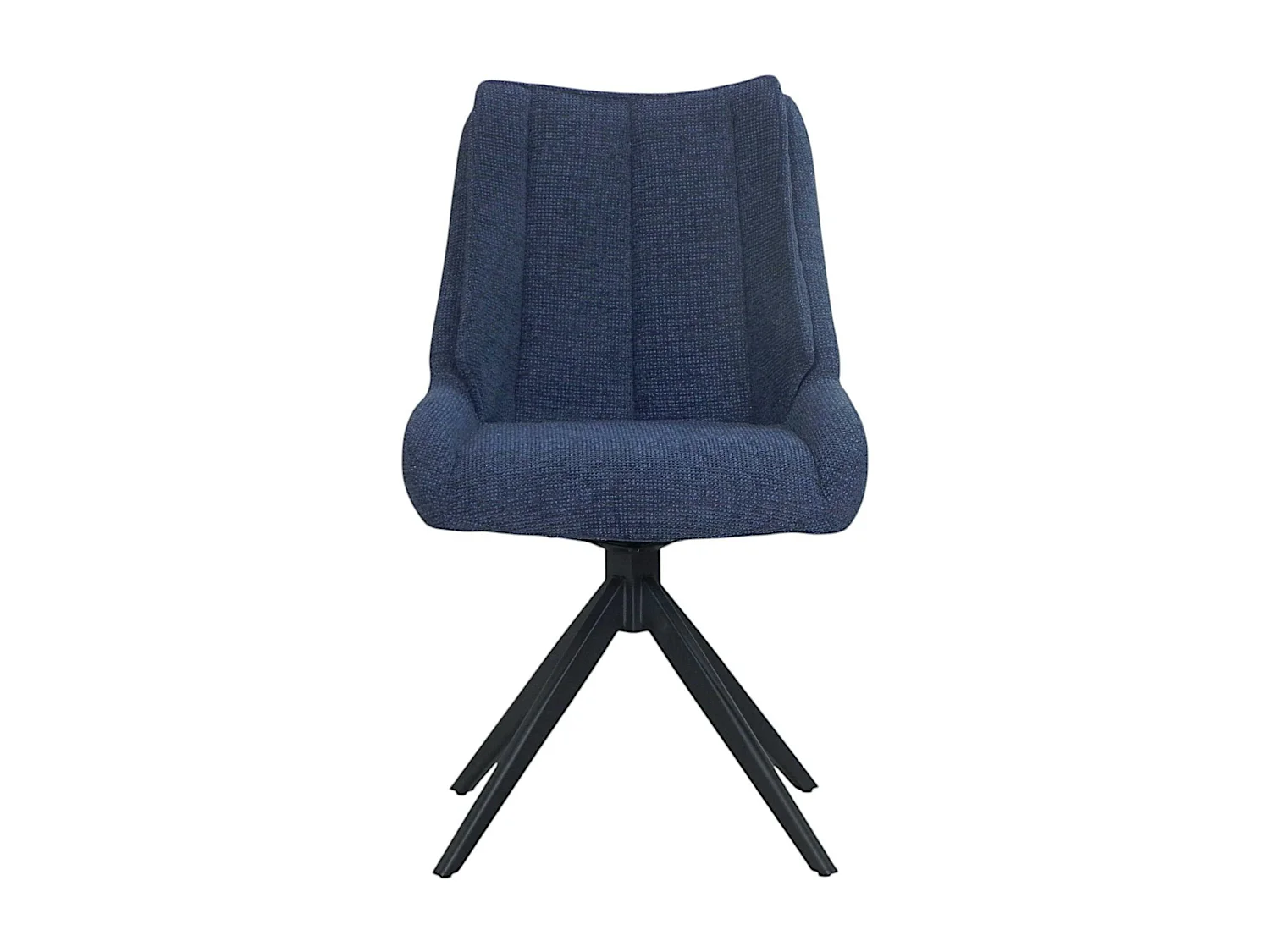 Chaise bleu nuit pivotante en velours texturé (lot de 2) IENA