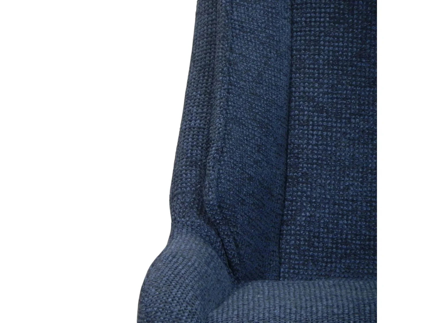 Chaise bleu nuit pivotante en velours texturé (lot de 2) IENA