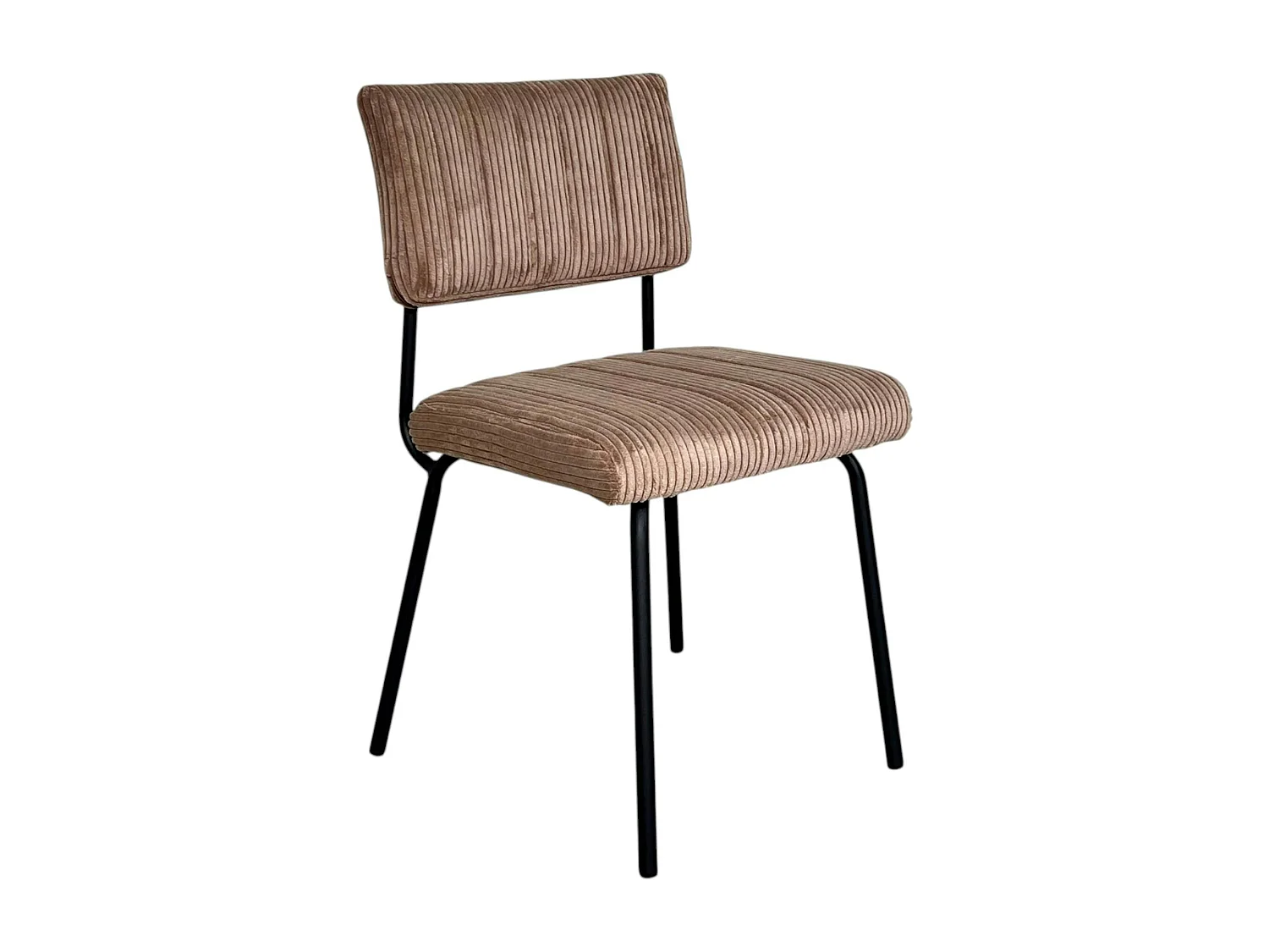 Chaise velours grosses côtes camel (lot de 2) IENA