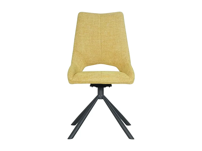 Chaise contemporaine pivotante moutarde (lot de 2) LIGURIE