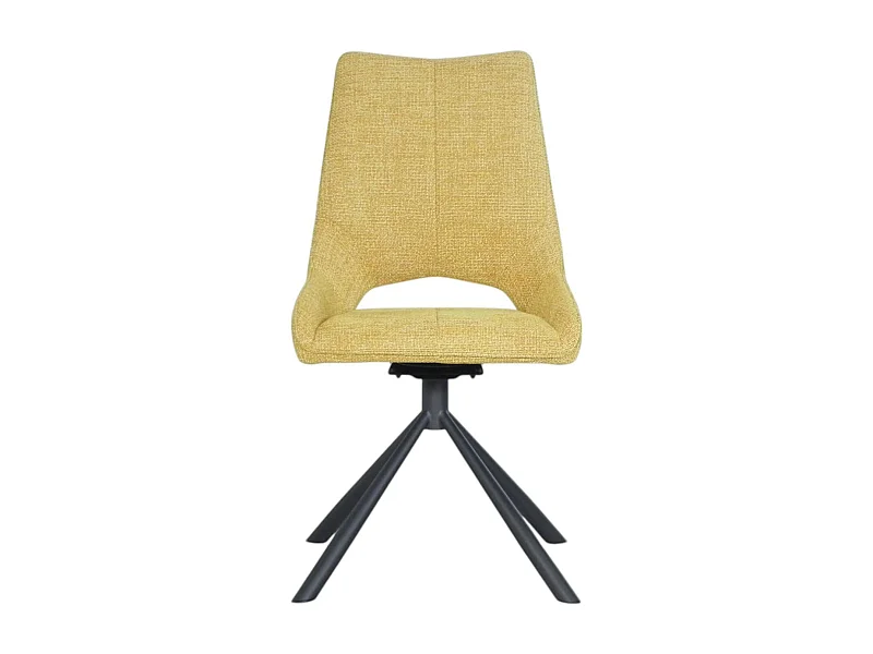 Chaise contemporaine pivotante moutarde (lot de 2) LIGURIE