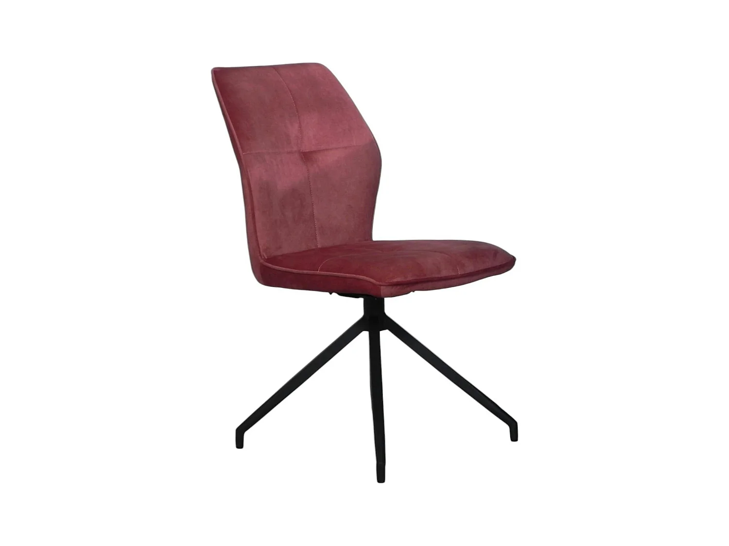 Chaise pivotante rose en velours patiné avec poignée (lot de 2) LOMBARDIE