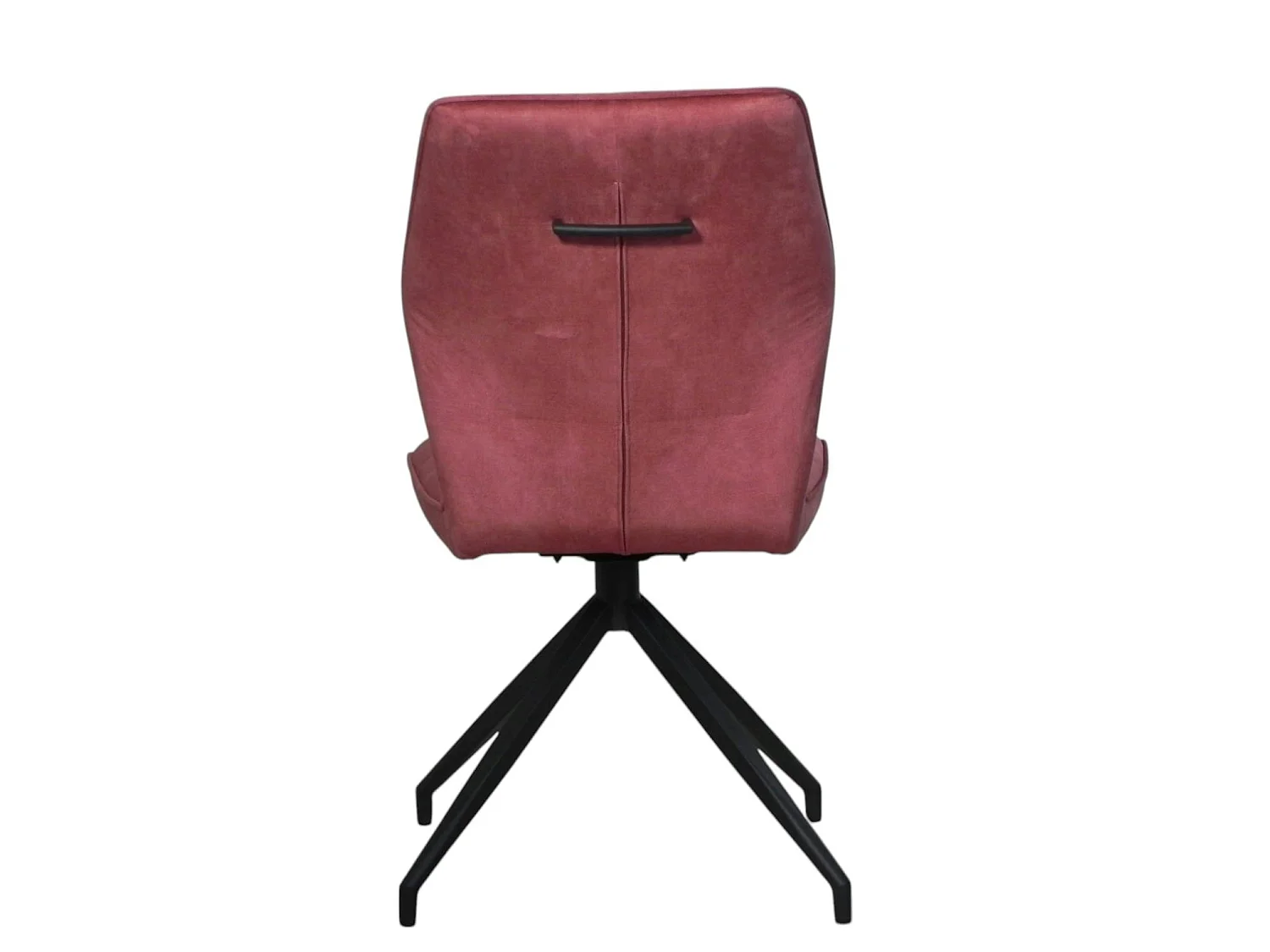 Chaise pivotante rose en velours patiné avec poignée (lot de 2) LOMBARDIE