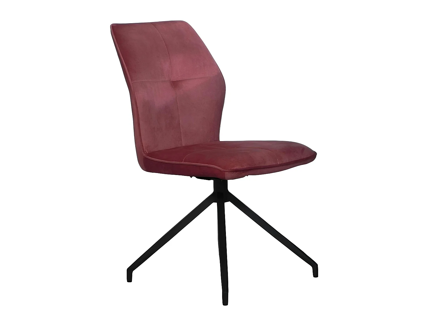 Chaise pivotante rose en velours patiné avec poignée (lot de 2) LOMBARDIE