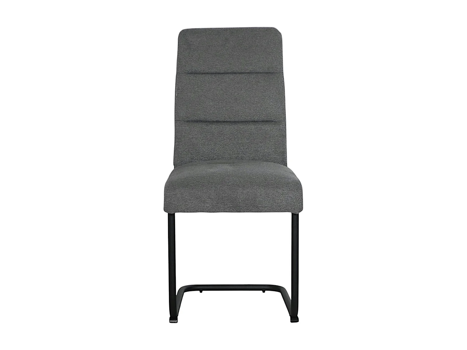 Chaise à dossier haut en tissu gris (lot de 2) LOMBARDIE