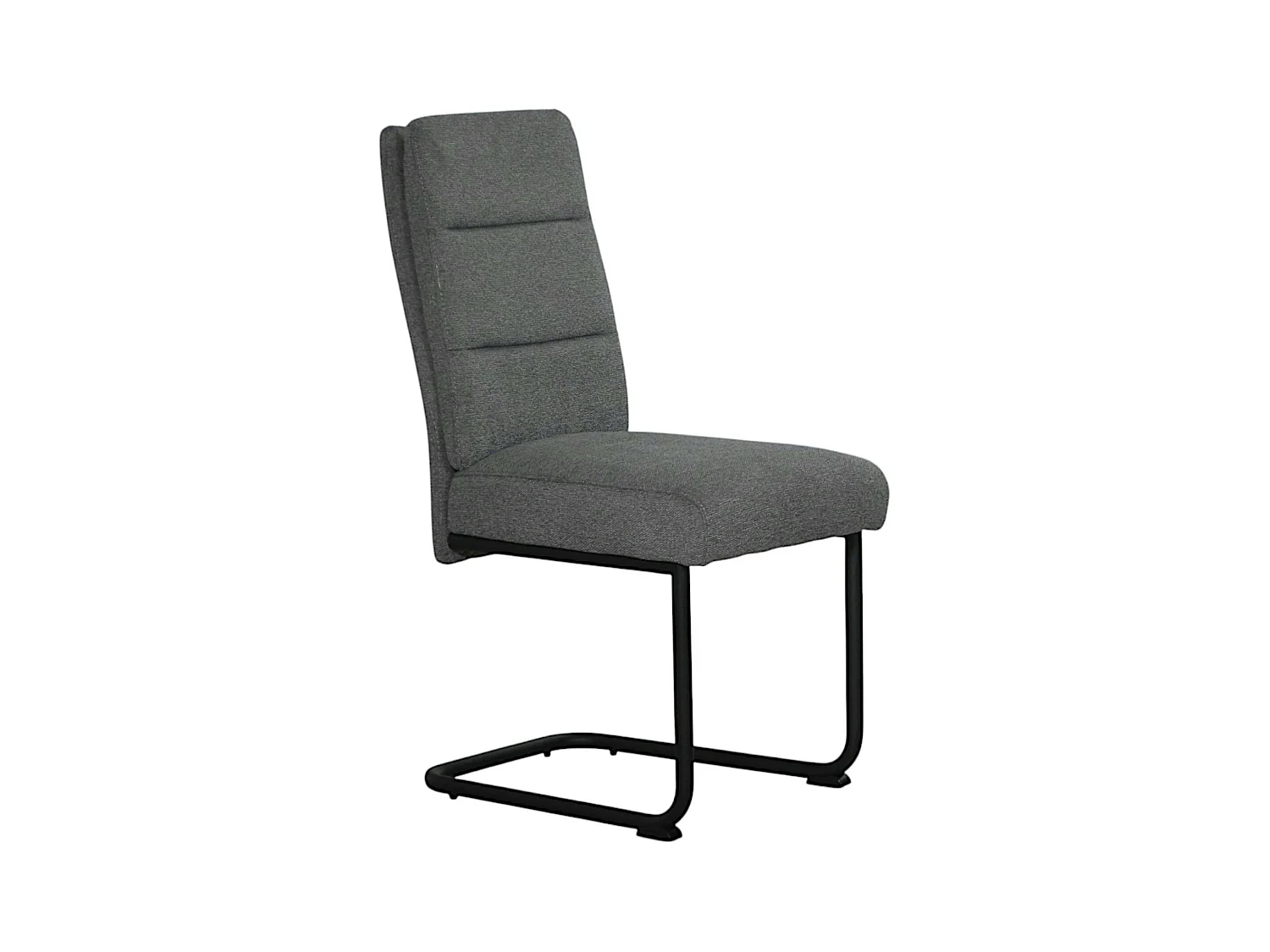 Chaise à dossier haut en tissu gris (lot de 2) LOMBARDIE