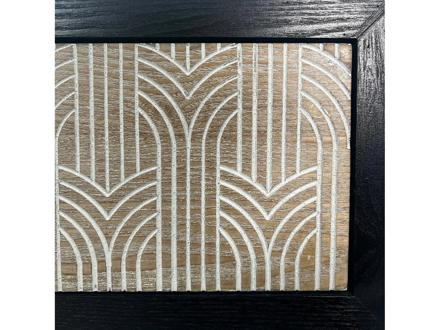 Console 2 tiroirs bois et métal décor art-déco