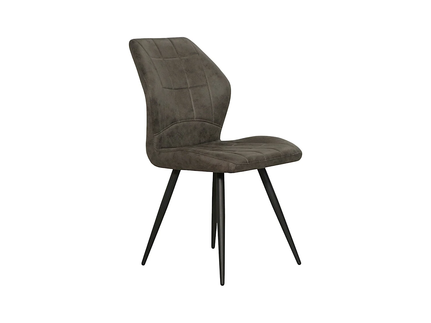 Chaise taupe motif damier,  (lot de 2) LOMBARDIE
